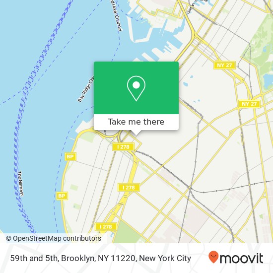 59th and 5th, Brooklyn, NY 11220 map