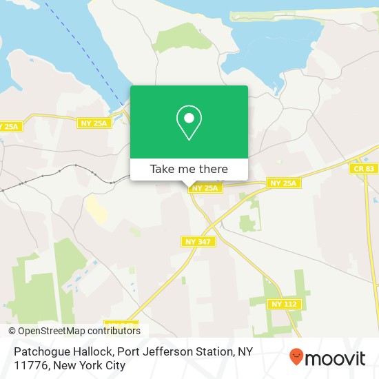 Mapa de Patchogue Hallock, Port Jefferson Station, NY 11776