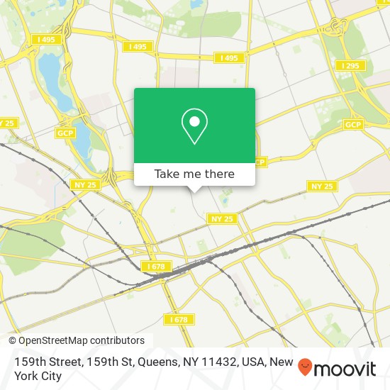 Mapa de 159th Street, 159th St, Queens, NY 11432, USA