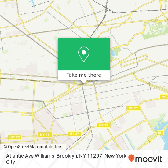 Mapa de Atlantic Ave Williams, Brooklyn, NY 11207