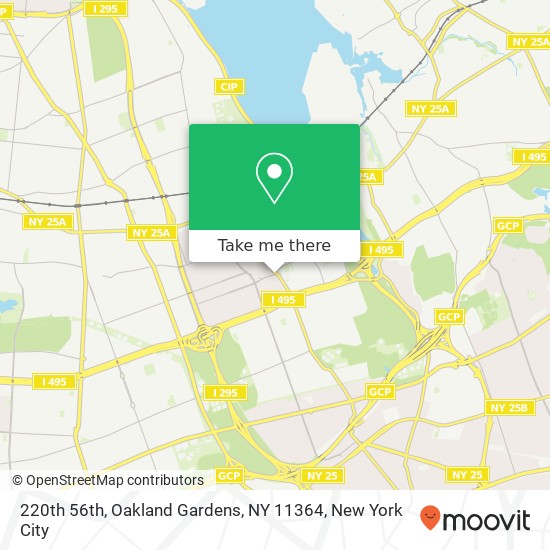 Mapa de 220th 56th, Oakland Gardens, NY 11364