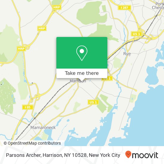 Mapa de Parsons Archer, Harrison, NY 10528