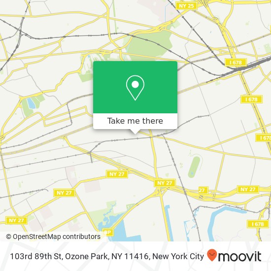 Mapa de 103rd 89th St, Ozone Park, NY 11416