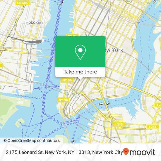 Mapa de 2175 Leonard St, New York, NY 10013
