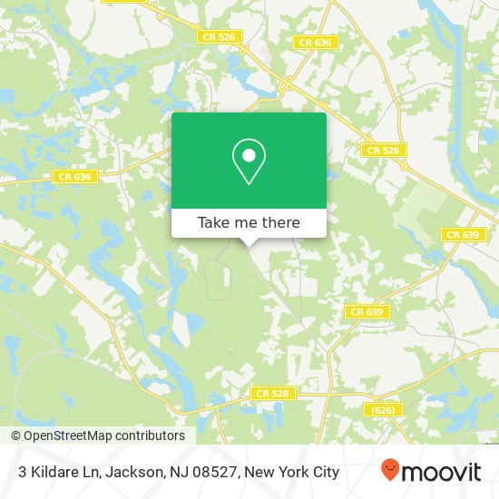 Mapa de 3 Kildare Ln, Jackson, NJ 08527