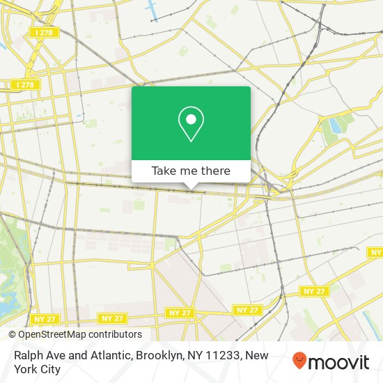 Ralph Ave and Atlantic, Brooklyn, NY 11233 map