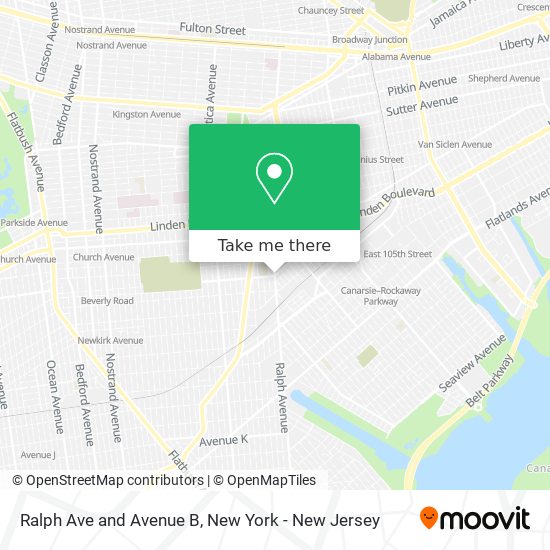 Mapa de Ralph Ave and Avenue B
