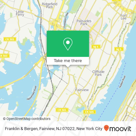 Franklin & Bergen, Fairview, NJ 07022 map