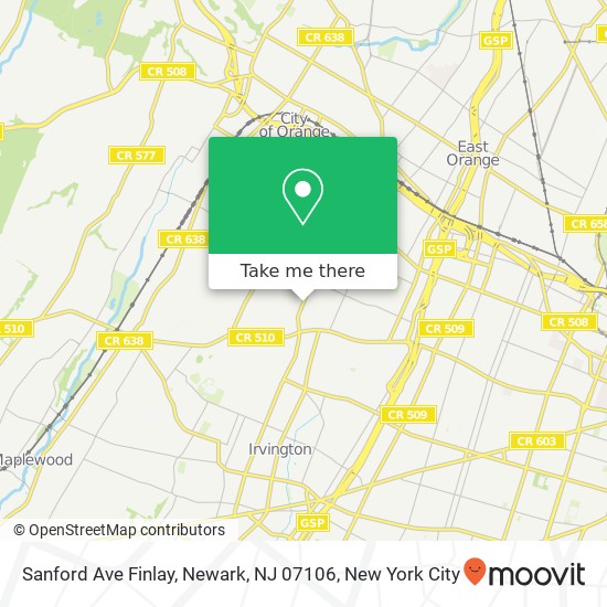 Sanford Ave Finlay, Newark, NJ 07106 map