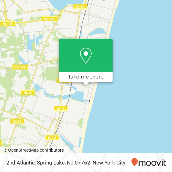 Mapa de 2nd Atlantic, Spring Lake, NJ 07762