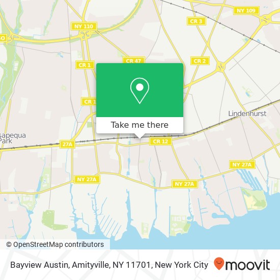 Mapa de Bayview Austin, Amityville, NY 11701