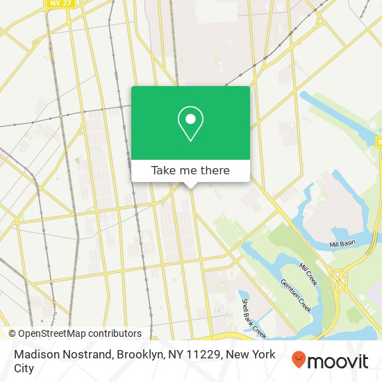 Mapa de Madison Nostrand, Brooklyn, NY 11229