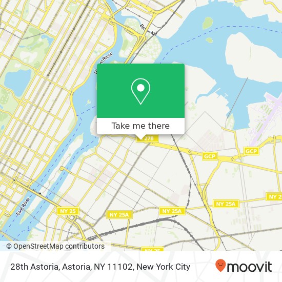 Mapa de 28th Astoria, Astoria, NY 11102