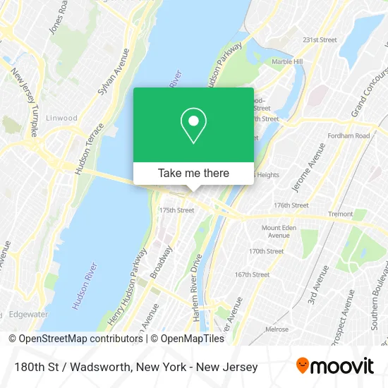 180th St / Wadsworth map