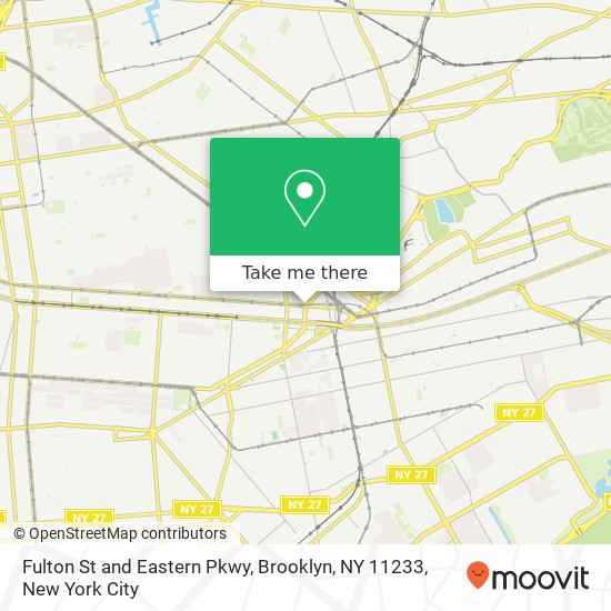 Mapa de Fulton St and Eastern Pkwy, Brooklyn, NY 11233
