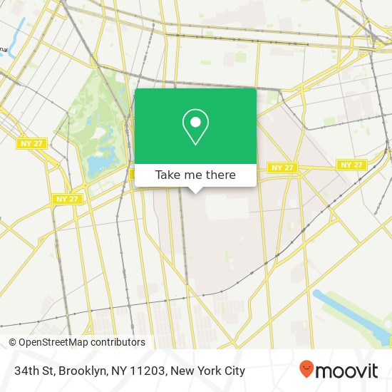 Mapa de 34th St, Brooklyn, NY 11203