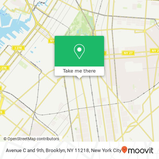 Mapa de Avenue C and 9th, Brooklyn, NY 11218