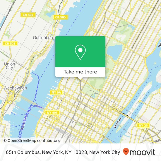 Mapa de 65th Columbus, New York, NY 10023