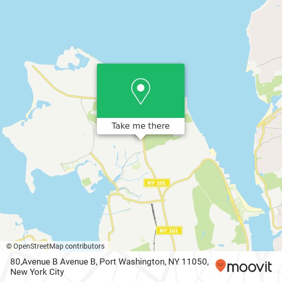 80,Avenue B Avenue B, Port Washington, NY 11050 map