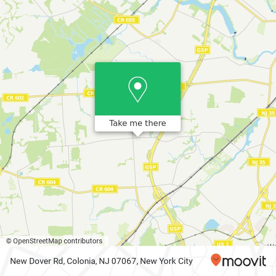 New Dover Rd, Colonia, NJ 07067 map