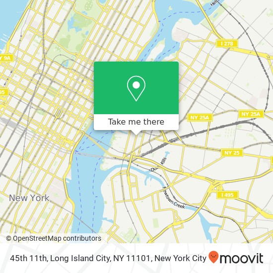 45th 11th, Long Island City, NY 11101 map