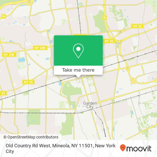 Old Country Rd West, Mineola, NY 11501 map