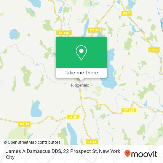 Mapa de James A Damascus DDS, 22 Prospect St
