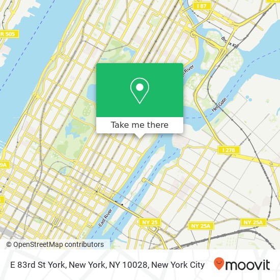 E 83rd St York, New York, NY 10028 map