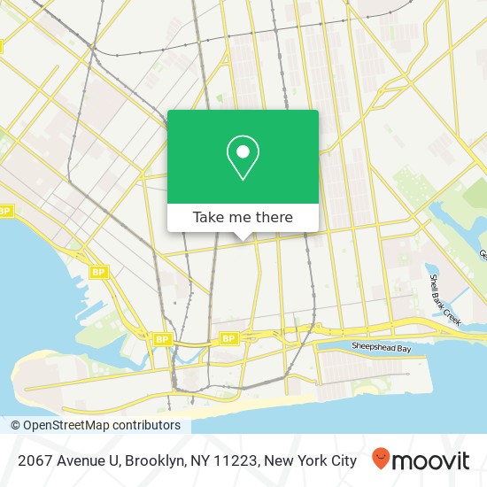 Mapa de 2067 Avenue U, Brooklyn, NY 11223