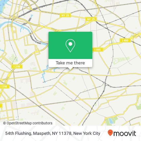 54th Flushing, Maspeth, NY 11378 map