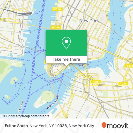 Mapa de Fulton South, New York, NY 10038