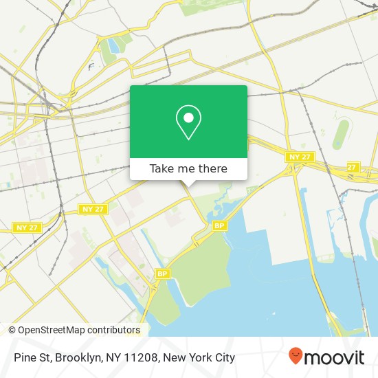 Pine St, Brooklyn, NY 11208 map