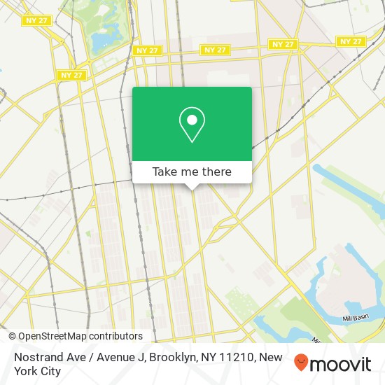 Nostrand Ave / Avenue J, Brooklyn, NY 11210 map