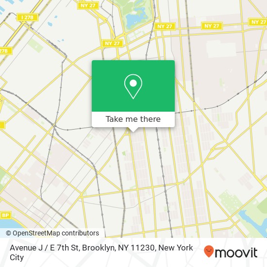 Avenue J / E 7th St, Brooklyn, NY 11230 map