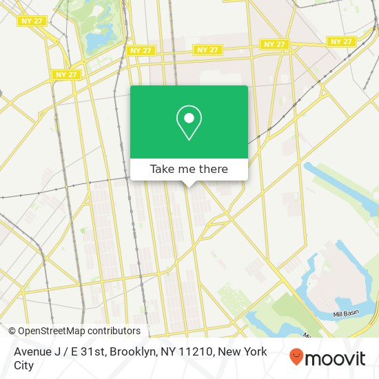 Mapa de Avenue J / E 31st, Brooklyn, NY 11210