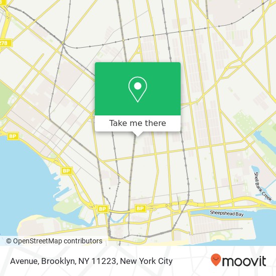 Mapa de Avenue, Brooklyn, NY 11223