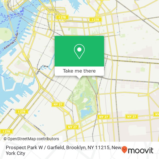 Prospect Park W / Garfield, Brooklyn, NY 11215 map