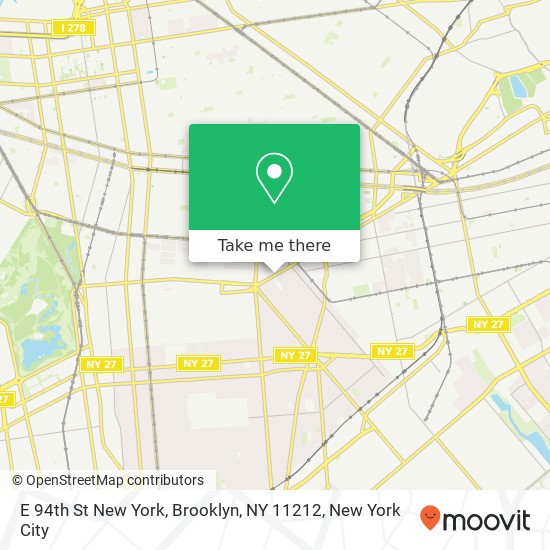 Mapa de E 94th St New York, Brooklyn, NY 11212