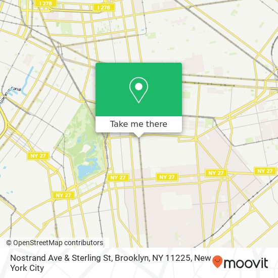 Nostrand Ave & Sterling St, Brooklyn, NY 11225 map