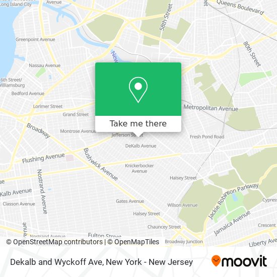 Mapa de Dekalb and Wyckoff Ave