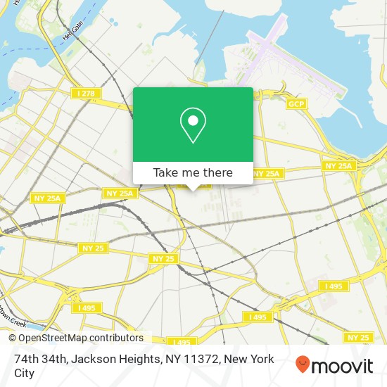74th 34th, Jackson Heights, NY 11372 map