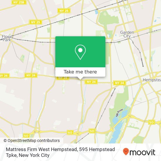 Mapa de Mattress Firm West Hempstead, 595 Hempstead Tpke