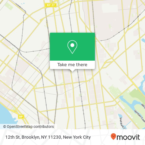 Mapa de 12th St, Brooklyn, NY 11230