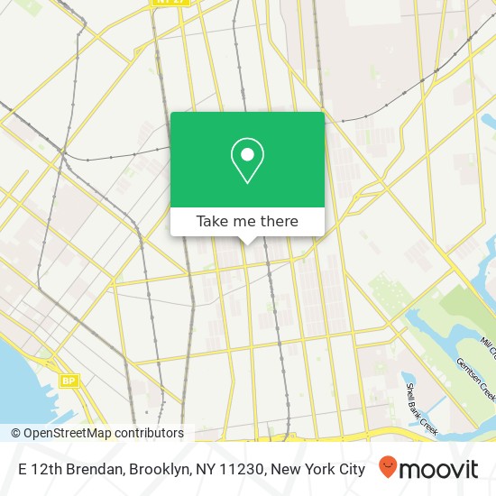 Mapa de E 12th Brendan, Brooklyn, NY 11230