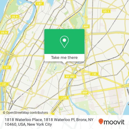 1818 Waterloo Place, 1818 Waterloo Pl, Bronx, NY 10460, USA map