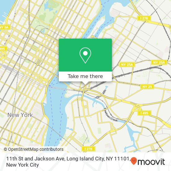 Mapa de 11th St and Jackson Ave, Long Island City, NY 11101