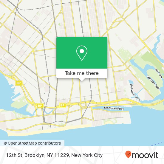 Mapa de 12th St, Brooklyn, NY 11229