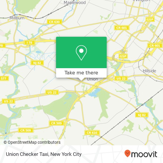 Mapa de Union Checker Taxi