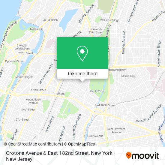 Crotona Avenue & East 182nd Street map