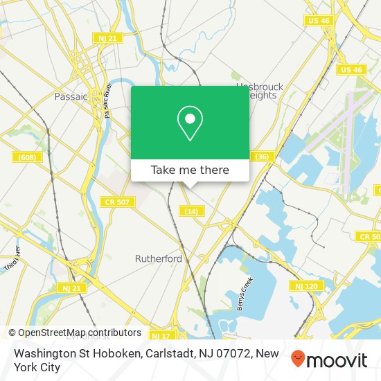 Washington St Hoboken, Carlstadt, NJ 07072 map